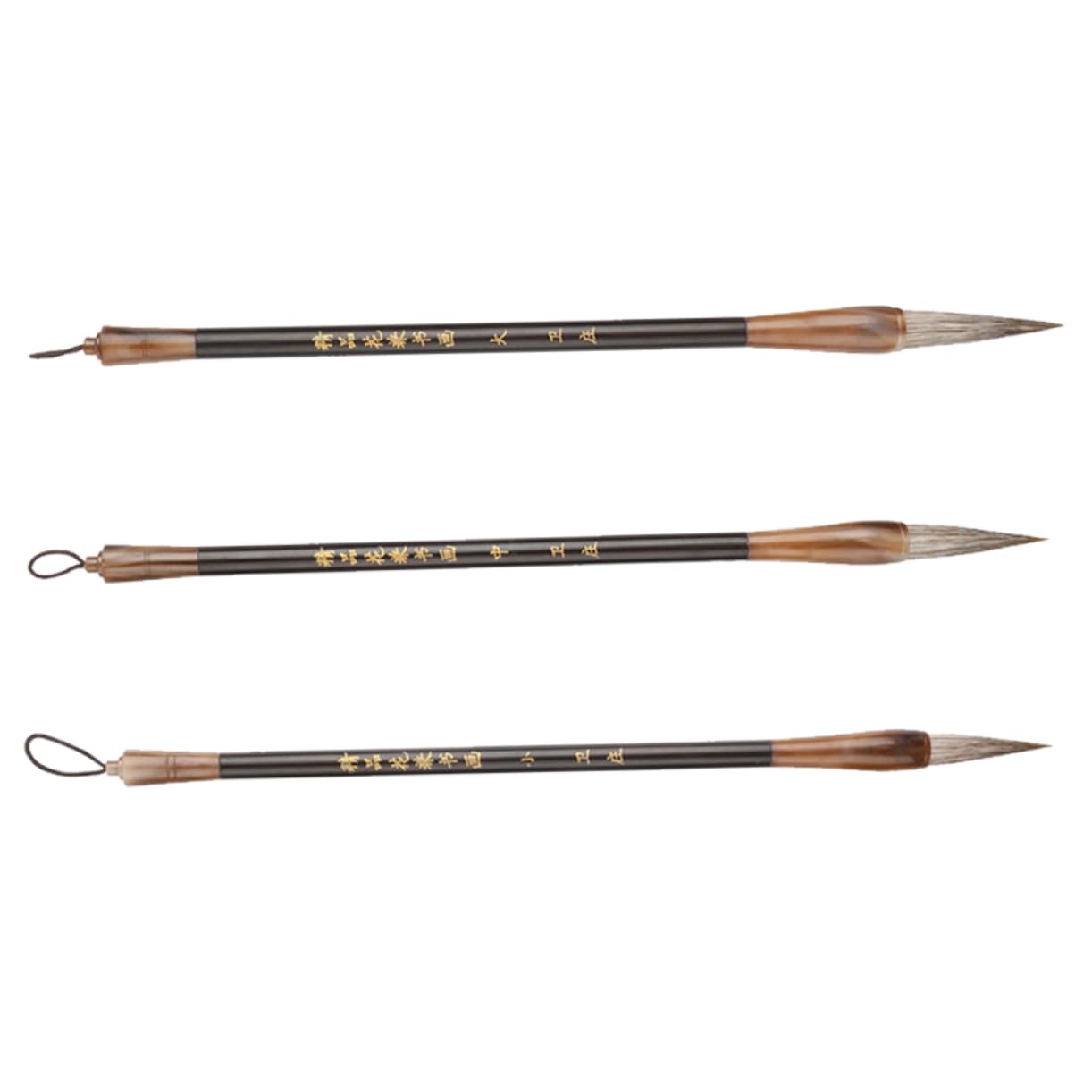 HOODANCOS Brush Set 3pcs Nibs Made of Horsehair Steel for Chinese Calligraphy Painting Great for Levels