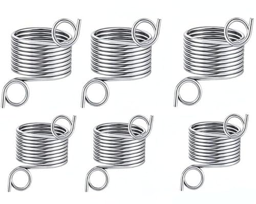 Generic 6 PCS 2 Size Ring Type Knitting Tools Finger Wear Thimble Yarn Spring Guides Stainless Steel Needle Thimble Sewing Accessories, 15MM and 17MM, Silver