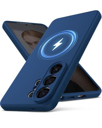 CUZMIGO Magnetic Silicone Case for Samsung Galaxy S26 Ultra, Navy Blue