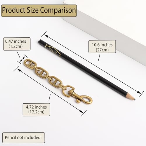 Purse Strap Extender 2Pcs 4.7 Inch Bag Extender Chain for Shoulder Bag Metal Chain Strap Extender Replacement Bag Extender Accessory (2 Pieces Vintage Gold) by OLSEEY - Used condition - Image 2