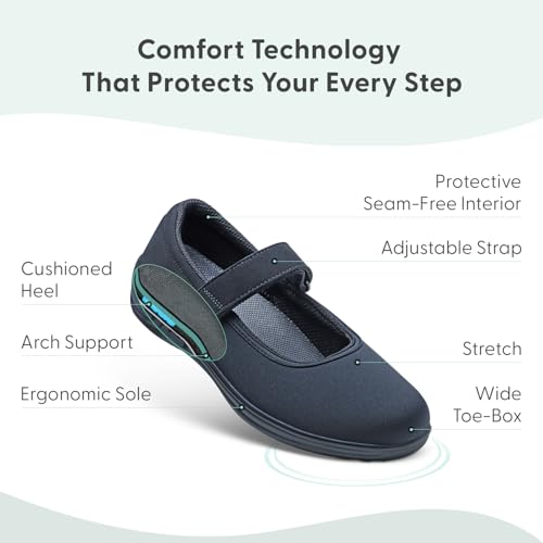 Orthofeet Women's Orthopedic Springfield Mary Jane Shoes3