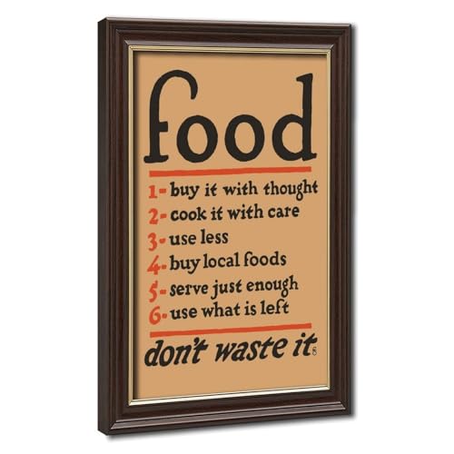 Toile Food Don't Waste It pour une déco cuisine vintage