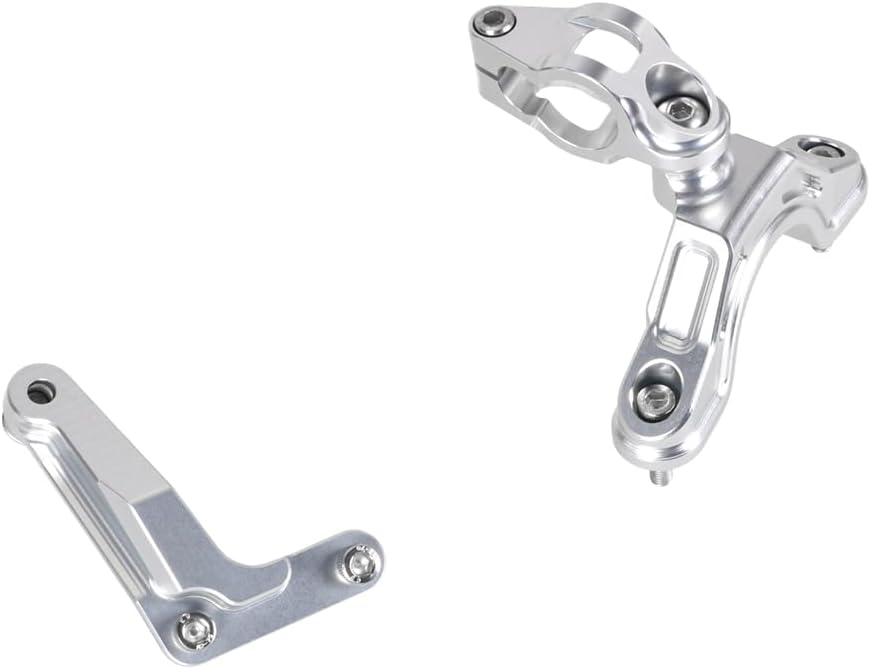 High Quality Motorcycle Steering Damper Holder Kit Stabilizer Mounting Bracket For Kawasaki Ninja ZX-6R ZX6R ZX636 2013-2025 (Silvery-OLS)