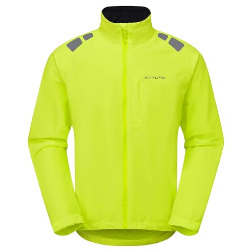 Ettore Mens Cycling Jacket Waterproof Breathable High Visibility - Night Eagle Evo - Yellow - XL