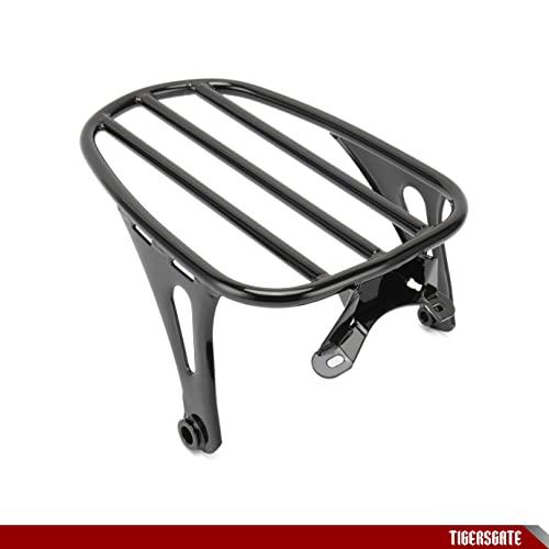 Tigersgate Gloss Black Detachable Tour Pack Luggage Rack Solo Seat Support Shelf Compatible With 2018-Up Softail Deluxe Heritage Classic And Heritage Classic Special Model Equipped With A Solo Seat #TOP1