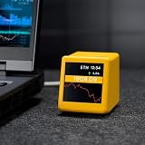 Yanmis Wskaźnik Giełdowy Bitcoinów i Kryptowalut w Czasie Rzeczywistym, Wyświetlacz Cen z Ekranem 1,54 Cala, Wi-Fi 2,4G i ładowanie Typu C, Obsługuje Główne Kryptowaluty dla Kryptowalut (ORANGE)