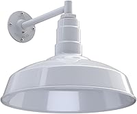 Vista 69 de Steel Lighting Co. Gardena - Luz de granero Montaje en pared al aire libre Cúpula de 16 pulgadas Cuello de cisne de 23 pulgadas Luz