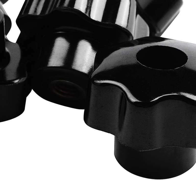 5 Pieces Black Star Grip Knobs, Female Thread Diameter 8Mm, Head Diameter 40Mm & 6 Pcs M6 X 50 Mm| | - - (Color: Gold)