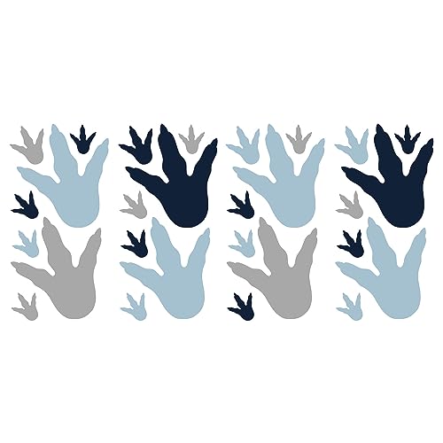 RoomMates RMK4103SCS Dino Feet Peel and Stick Wall Decals Blue, Gray by RoomMates - Image 3