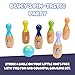 Bluey Wooden Bowling Set – Skittle Game with 6 Character Wooden Bowling Pins, Durable Toy for Kids Ages 3+, Indoor & Outdoor Play