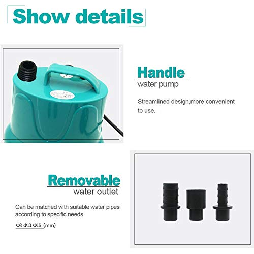 Upettools 5346906723 Submersible Water Pump, Ultra Silence Circulation Multifunctional Water Pump With Handle For Pond, Aquarium thumb #2