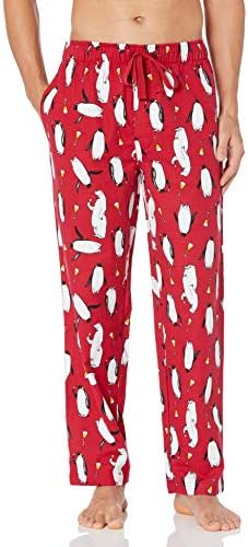 Varsity Men's Flannel Pajama Pant, Red, Large