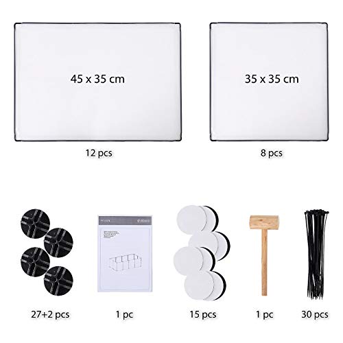 lionto Freigehege für Kaninchen aus pflegeleichtem Kunststoff, 145x74x47 cm, erweiterbares Gehege für Kleintiere mit Bodenplatte, simples Stecksystem & einfache Reinigung, für innen & außen