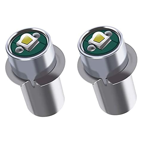 Podoy 3w 18v LED Upgrade Bulb for Compatible with Ryobi P704, P703, P700 Replace 780287001 Flashlight Bulb with White Light (2 Pack) Cover