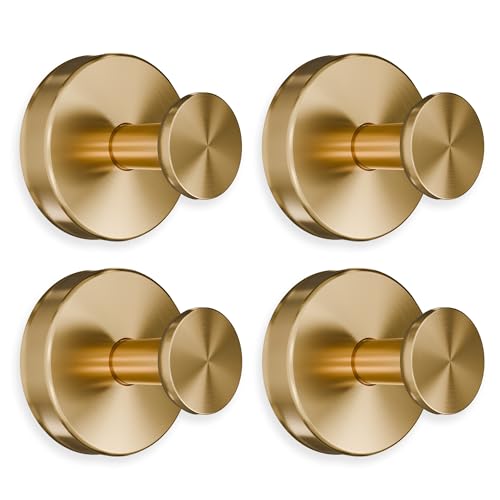 Novsix 4 ganci a ventosa dorati per doccia