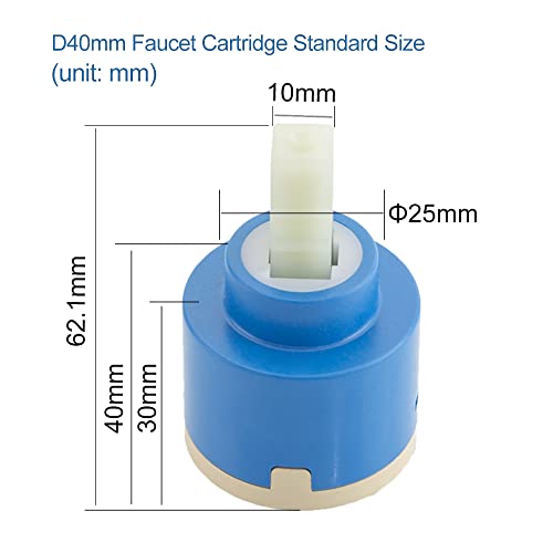 Xuchuan 40Mm Replacement Ceramic Faucet Valve For Single Handle Kitchen Basin Faucet Part, Plastic Tap Cartridge #TOP2