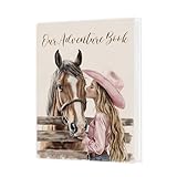 OTKBD Our Adventure Book Photo Album 4x6 Inch, Horse Gifts for Girls Women, Western Cowgirl Photo Album Memory Book Keepsake with 18 Pockets Hold 36 Pictures for Family Baby Graduation Travel Vacation