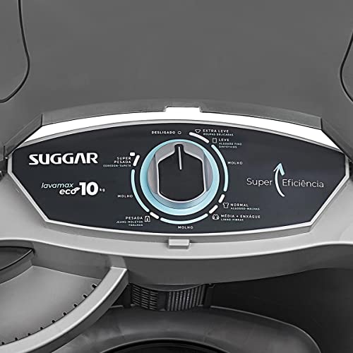 SUGGAR LAVADORA DE ROUPAS LAVAMAX ECO 10KG 110V PRATA LE1001PR