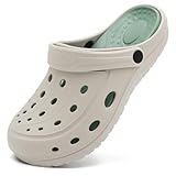 Procity Sabots Mixte pour Femmes et Hommes | Chaussures de Jardin Respirantes | Pantoufles Légères | Sandales de Plage Kaki Pastel Green 38