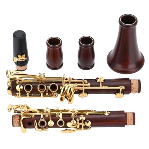 Image of Beginner Clarinet Professional Red Wood 17 Key Bb Clarinet Rosewood Silvering Easy To Play(H35S)