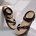 Imagen de Mesing Sandalias Chanclas Mujer Verano Plana de Corcho Mules con Hebilla Correa de Tobillo Sandalias de Pala Cómodo Piel de Ante Pantuflas XZH12-Black1-EU40