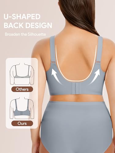 Image of Angelhood Seamless Nursing Bra for Women Wire Free Full Coverage Nursing Bra T-Shirt Bra with Extra Extender