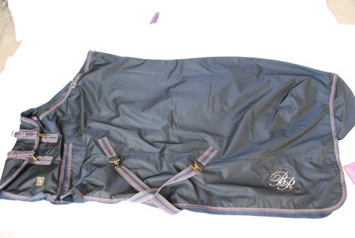 Couverture d'extérieur anti-déchirure BR bleu marine 195 cm pour cheval