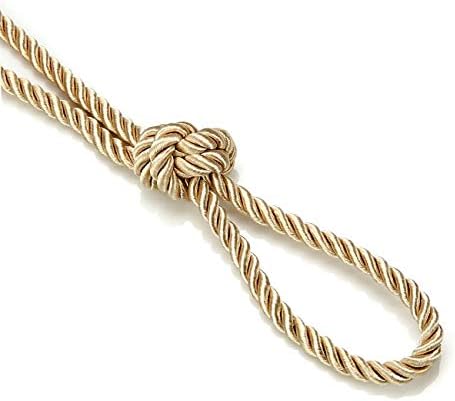 6mm Silky Barley Twist Cord Rope Braid 3 Ply & Matching 16mm Flanged Insertion Piping Furnishing Upholstery Crafts Trimming,36 Colors. High Strength, Neotrims. 1 Yard, Antique Cream (Cord)