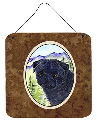 Caroline's Treasures SS8420DS66 Pug Wall or Door Hanging Prints Aluminum Metal Sign Kitchen Wall Bar Bathroom Plaque Home Decor, 6x6, Multicolor