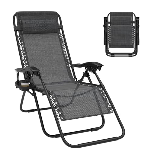 Chaise Longue Pliante，Bain de Soleil，Fauteuil Relax Jardin avec Repose-Tête et…