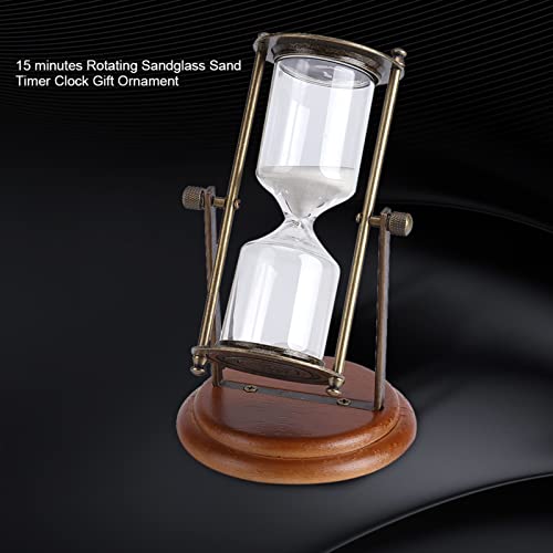 Reloj de arena giratorio de 15 minutos con soporte de metal para oficina 8