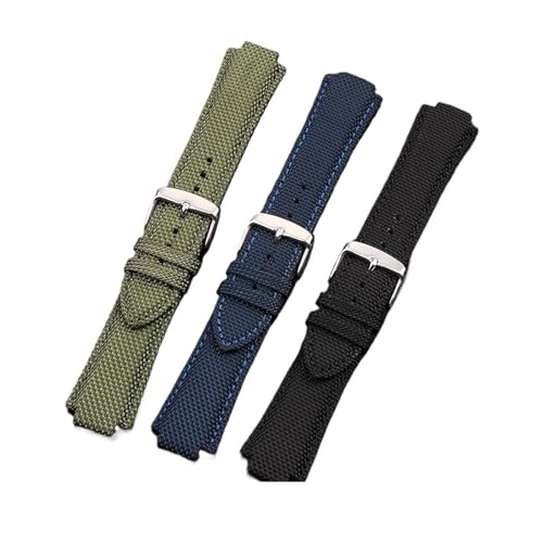 Correa de reloj de cuero y nailon compatible con Casio Edifice EFB-680 ECB-10 2