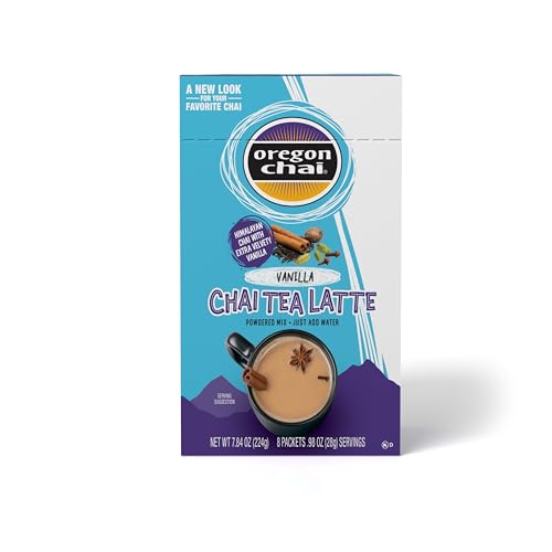 Oregon Chai Kerry Vanilla Dry Mixes, 8 Count (Pack of 1)