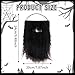 Kreyfer Black Fake Beard Costume Accessory for Adults and Kids, Realistic Synthetic Fiber Beard for Halloween, Pirate, Wizard Cosplay