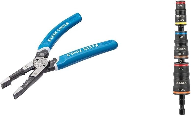 Wire Stripper/Cutter/Crimper and 7-in-1 Impact Flip Socket Set for Cutting, Stripping, Twisting Wire and Driving Fasteners