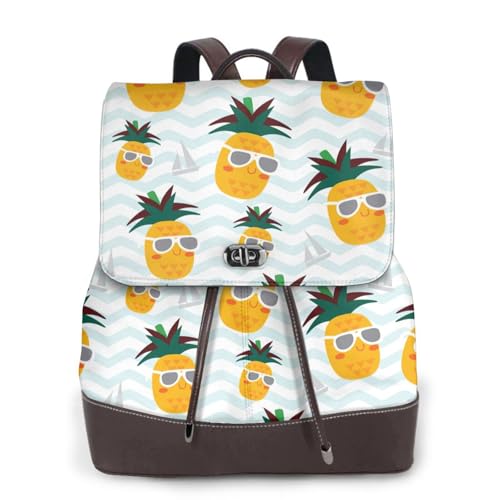 Sac à dos en cuir pour femme ananas mignon, le cadeau idéal pour surprendre avec originalité