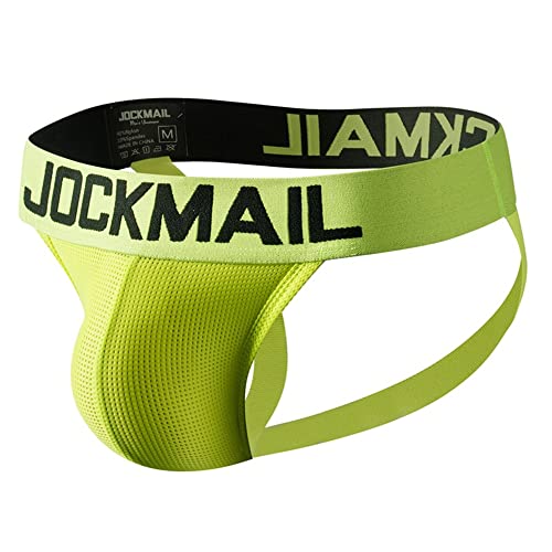 JOCKMAIL 4pcs/Pack 4PCS/Pack Men Underwear Mesh Mens Tong Comfortable Jock strap (as1, alpha, m, regular, regular, 240-Green/Rose/Yellow/Orange-4pcs, Large) - Thumbnail 4
