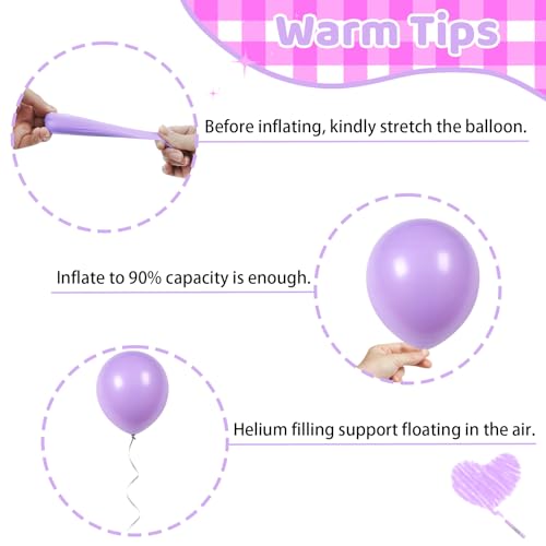 Image of Funhot Pink Purple Balloons Set, 60PCS Purple and Pink Party Balloon, 12Inch Pastel Metallic Purple Pink Latex Balloons Birthday Balloons for Girls Princess Butterfly Wedding Baby Shower Decorations