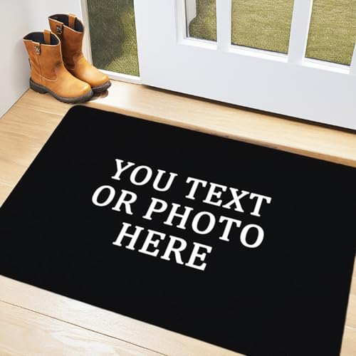 GLHFLMAO Tappeto Personalizzato per Porta con Immagine, Foto, Logo, Testo - Tappeti Freschi per Aree di Animali Domestici, Antiscivolo, per Camera da Letto, Interni ed Esterni, Decorativo