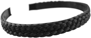 Lurrose Braided Hair Headband for Women Girls - Anti-Slip Plaited Hair Hoop with Inner Teeth for Secure Hold Flexible Comfortable Accessory for Daily Parties Office