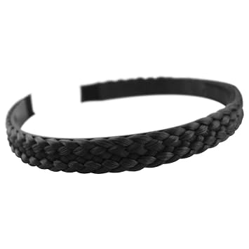 Lurrose Braided Hair Headband for Women Girls - Anti-Slip Plaited Hair Hoop with Inner Teeth for Secure Hold Flexible Comfortable Accessory for Daily Parties Office