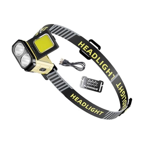 Luz Frontal,Con USB Frontal Para Acampada Senderismo Aire Libre - Luminosa Portátil Impermeable Para Adultos Senderismo Running Emergencias Viajes