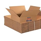 BOX USA 15 x 15 x 4 Corrugated Cardboard Boxes, Flat 15'L x 15'W x 4'H, Pack of 25 | Shipping, Packaging, Moving, Storage Box for Home or Business, Strong Wholesale Bulk Boxes