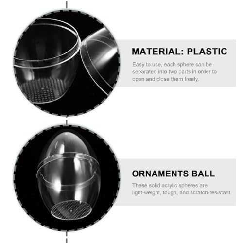 Boules en plastique transparentes réutilisables pour décorations sans casse - 4