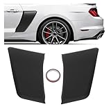 Rear Quarter Panel Side Scoop Compatible with 2015-2023 Ford Mustang All Model Rear Fender Penal Flare Side Scoops Vents Performance Primer Matte Black Plastic