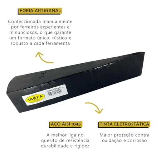 Cunha Para Rachar Lenha 3kg Forjada Tarza