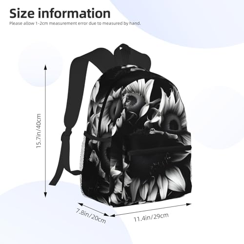 Sac à dos ordinateur 15,7 pouces EdWal noir à imprimé tournesols