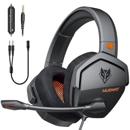 NUBWO PS4 Headset Xbox one Stereo-Gaming-Kopfhörer mit Geräuschunterdrückung und Inline-Steuerung für PS4 / Xbox 1 / PC