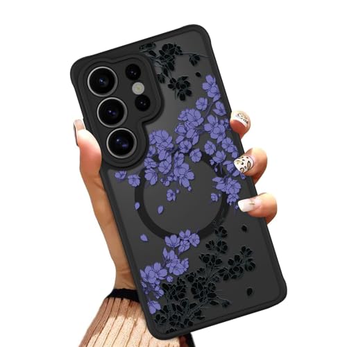 OOK Phone Case Fit for Samsung Galaxy S26 Ultra 6.9 Inch, Purple Flowers by OOK - Used condition - US$15.73