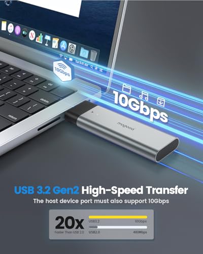 Caja externa MOGOOD para SSD M.2 USB 3.2 Gen 2 miniatura 2